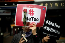 #MeTooGuys-#MeTooGarWomen attend a protest as a part of the #MeToo movement on International Women's Day in Seoul