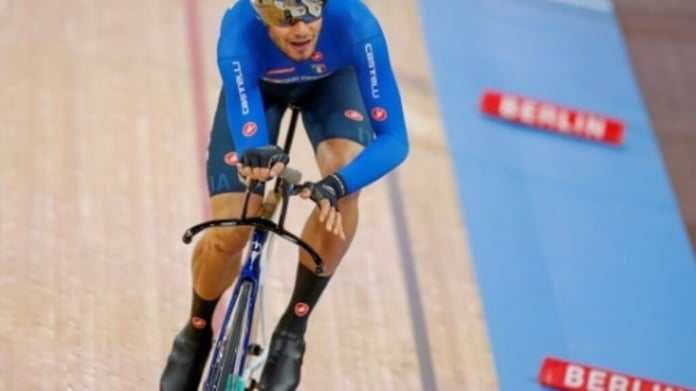 Cycling Italian Filippo Ganna improves his pursuit world record
