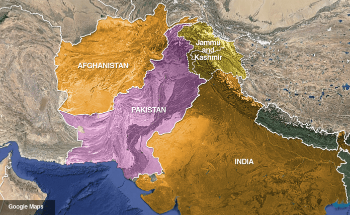Pakistan Afghanistan India international borders e1582286167471