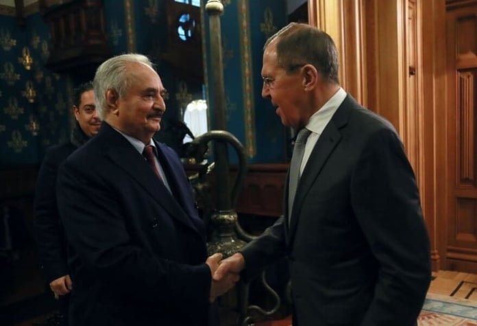 Russian Minister of Defense receives Khalifa Haftar e1582314642852