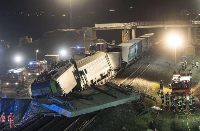 Train driver dies in a freight train accident in Auggen