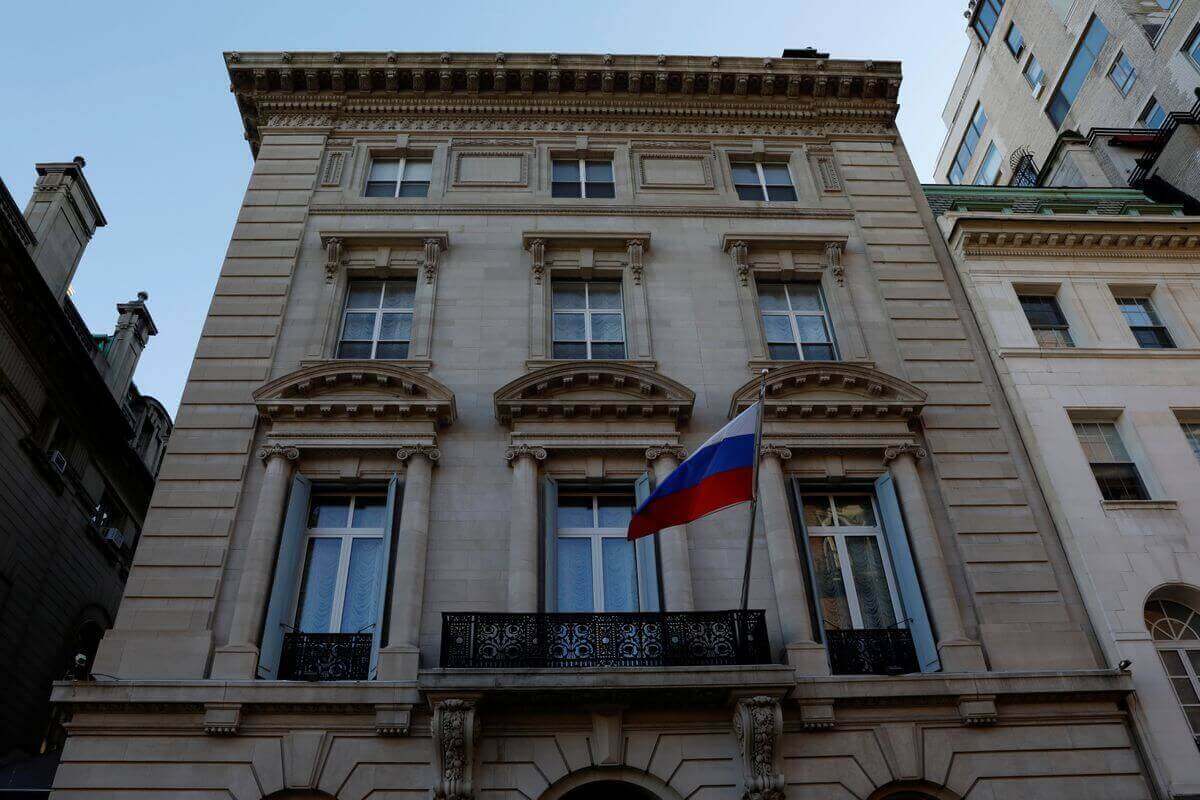 Telephone lines are cut for the Russian Consulate General in New York