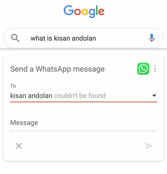 Kisan Andolan information banned on Google