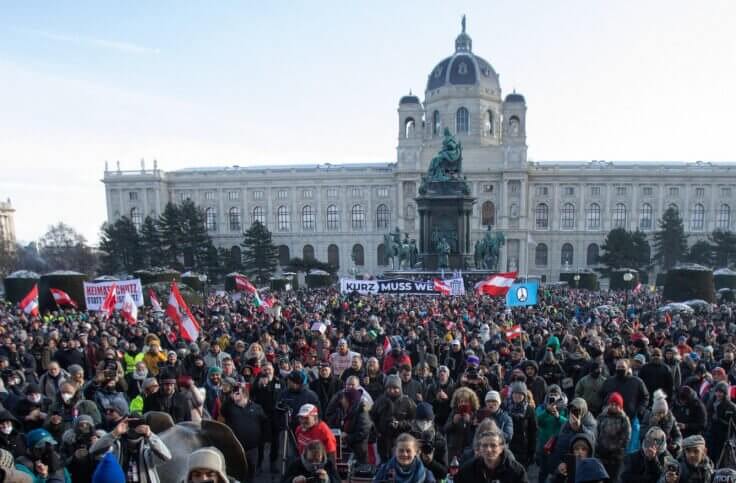 Protests in Vienna: Only grocery stores are open