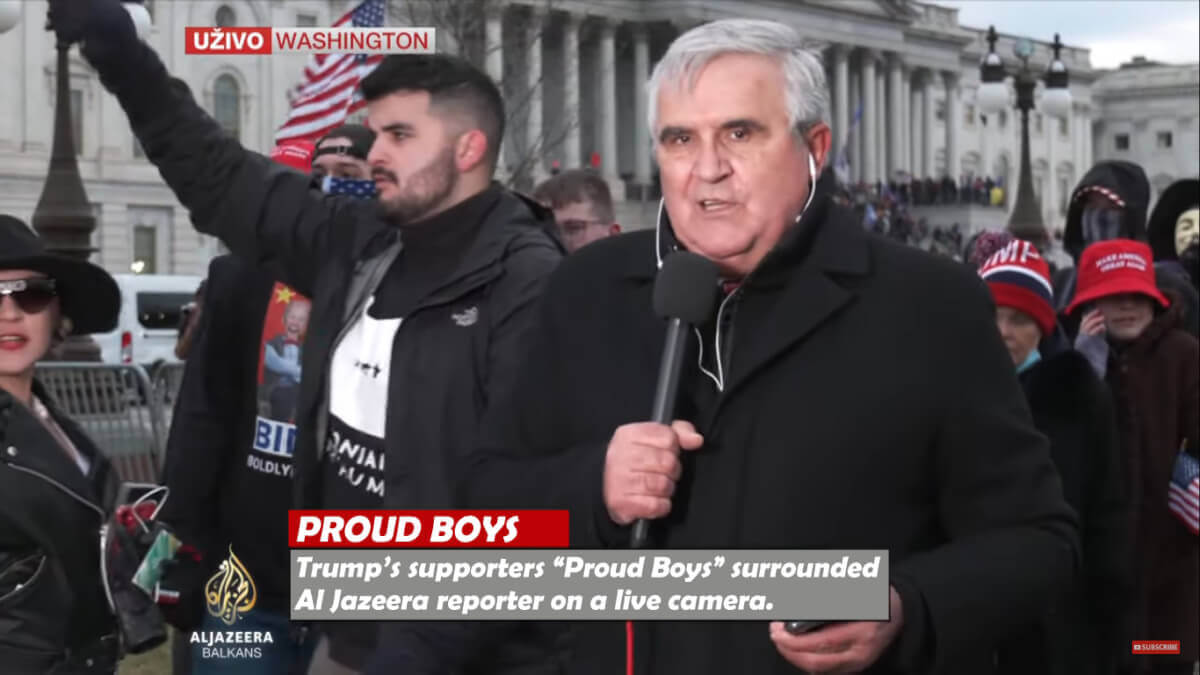 Trump supporters 'Proud Boys' surrounded an Al Jazeera reporter