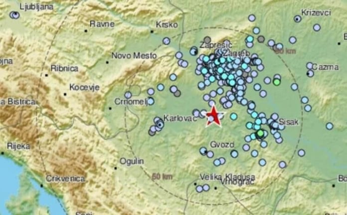 During the night, nine earthquakes near Petrinja, Croatia, the strongest was 3.1 on the Richter scale