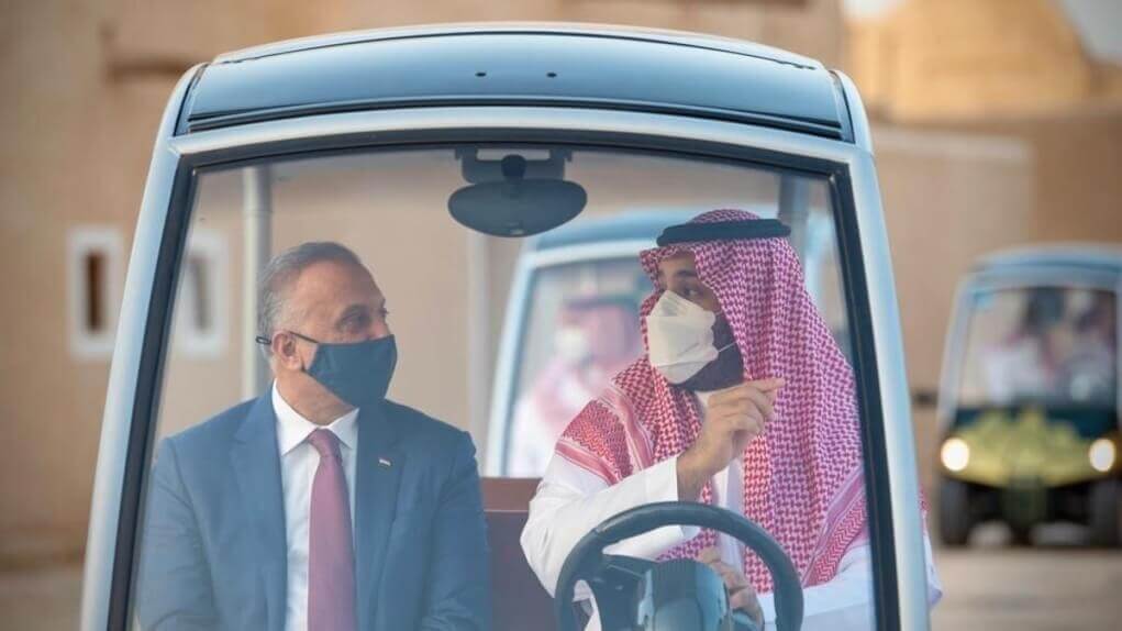 Prince Mohammed bin Salman accompanies Al-Kazemi on a tour of Ad Diriyah