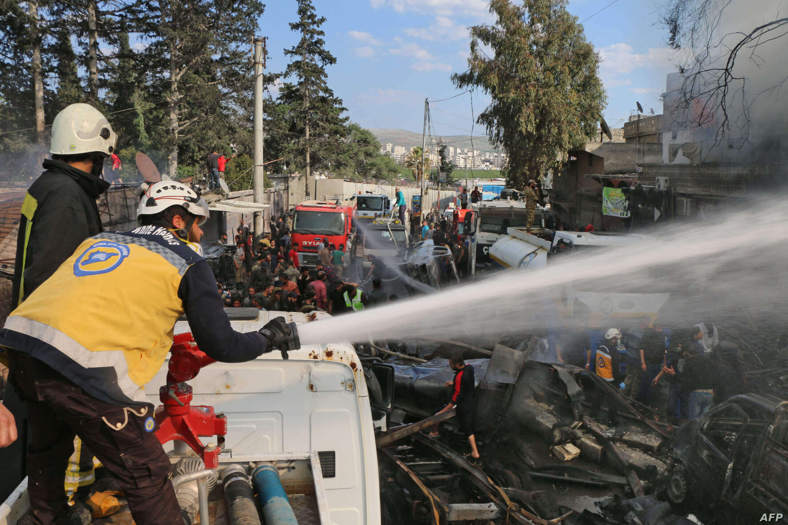 SYRIA-CONFLICT-BLAST-TURKEY-KURDS-The Syrian Observatory reveals the death toll of the 