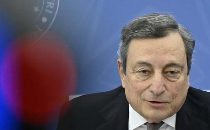 Mario Draghi prime minister of Italy resigns