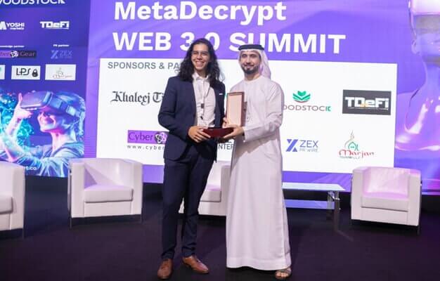 MetaDecrypt Summit 2022 Dubai Awards Best LifeStyle Metaverse Emmanuel Quezada