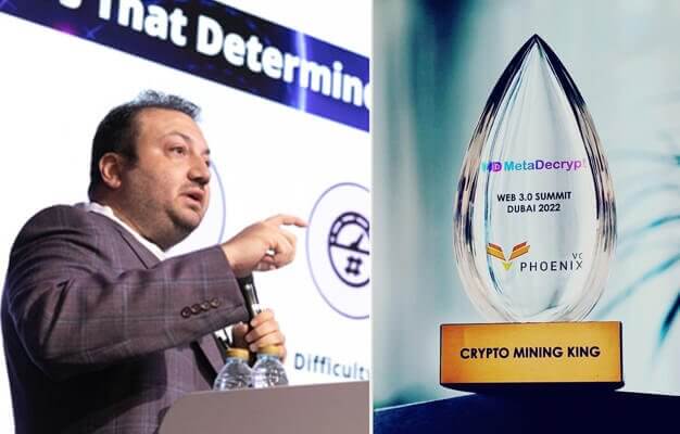 MetaDecrypt Summit 2022 Dubai Awards Crypto Mining King to Bijan Alizadeh