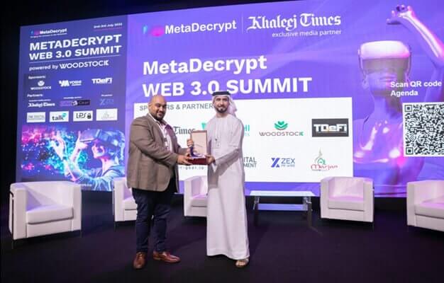 MetaDecrypt Summit 2022 Dubai Awards Talk100-3 Radio partner