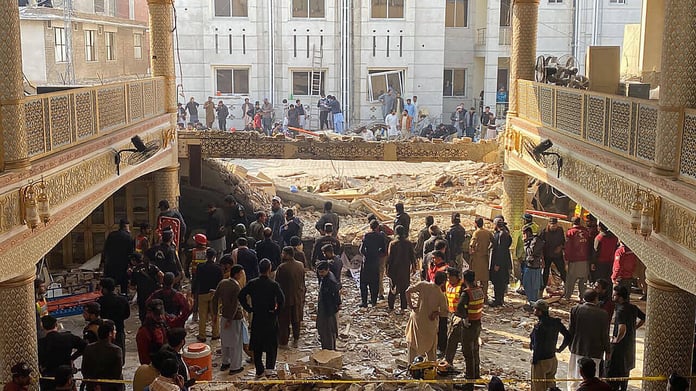 deadly explosion in Peshawar at a police HQ mosque
