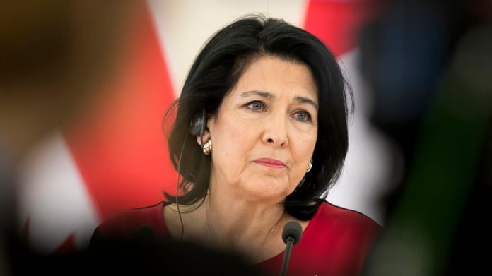President Salome Zurabishvili accused Georgia's ruling party of defeatism

