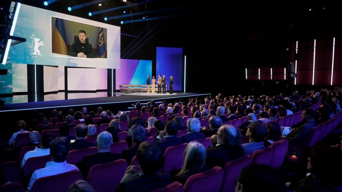 Zelensky addressed attendees of the Berlin Film Festival