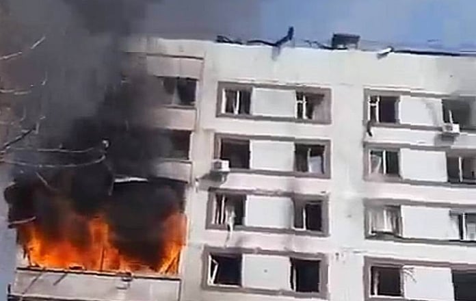 A Ukrainian air defense missile hit a multi-storey building in Zaporozhye

