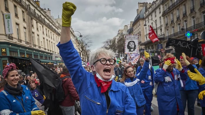  Rallies against pension reform have taken place in cities across France.  How was it

