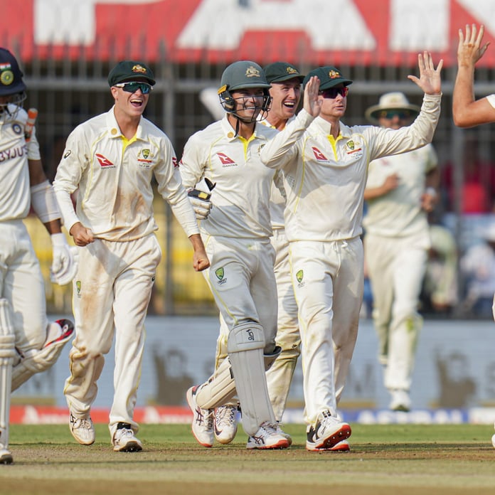 India was reduced to 163 runs, Australia's target of 76 runs
