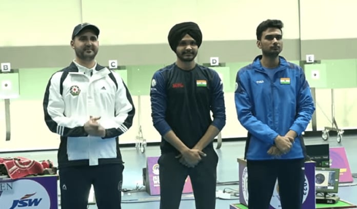 India's Sarabjot Singh wins first gold medal in World Cup shooting competition
