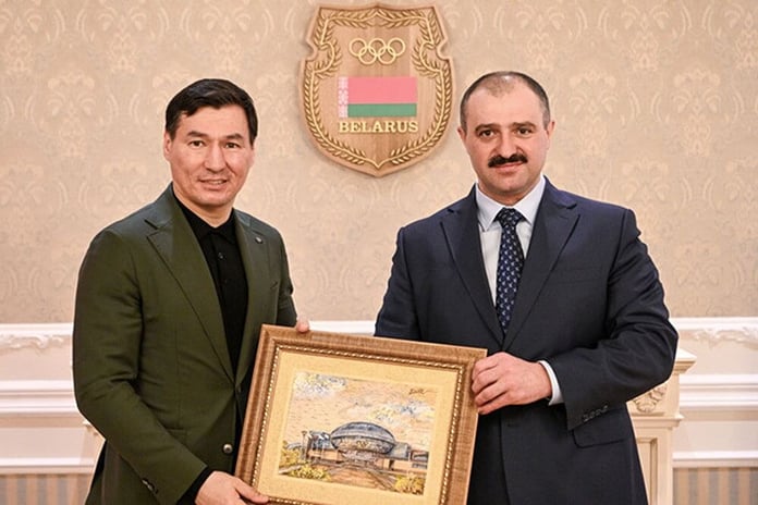 Kalmykia leader met Belarus NOC President KXan 36 Daily News

