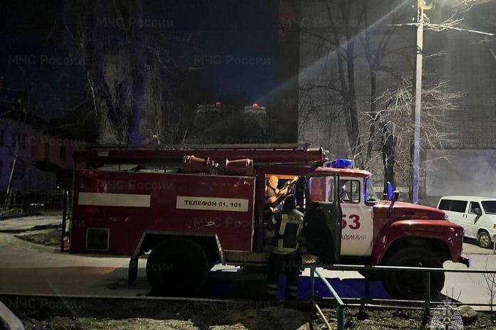 In Vladimir, a house on Usti-na-Labe was on fire

