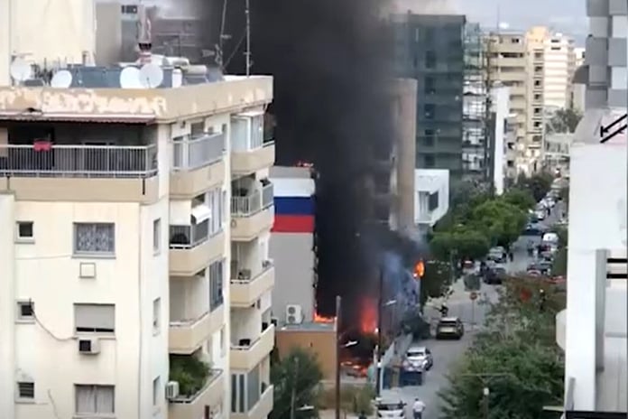 A fire broke out in the building of the Russian Center for Science and Culture in Nicosia News

