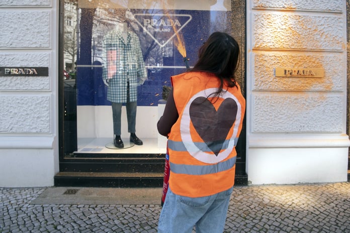 In Berlin, eco-activists attack fashion stores

