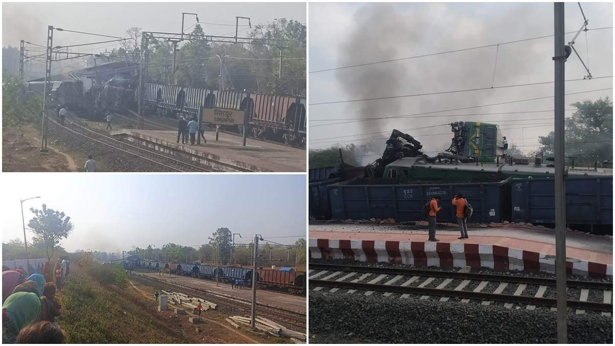 MP: Collision between two goods trains at Singhpur railway station, 9 coaches overturned, loco pilot killed