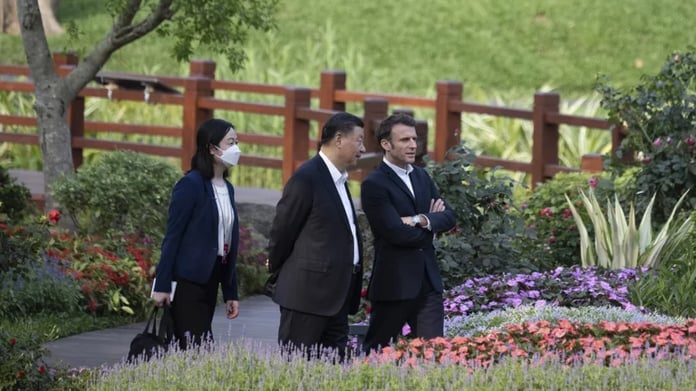 Macron says Europe should not be drawn into US-China conflict over Taiwan

