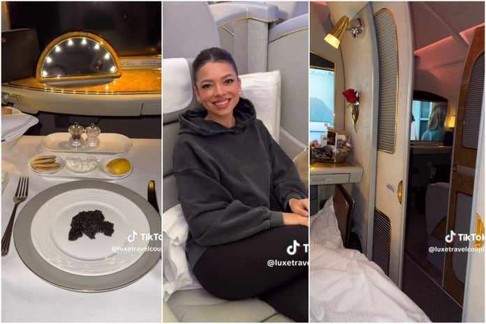 That's how flying first class with the best airline in the world - The ticket is worth two million

