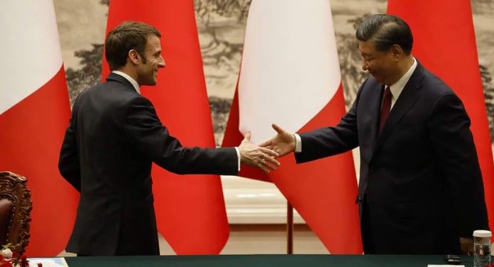how the president of china and the president of france pulled the rope

