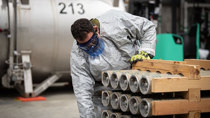 Biden has promised to eliminate chemical weapons stockpiles in the country by fall

