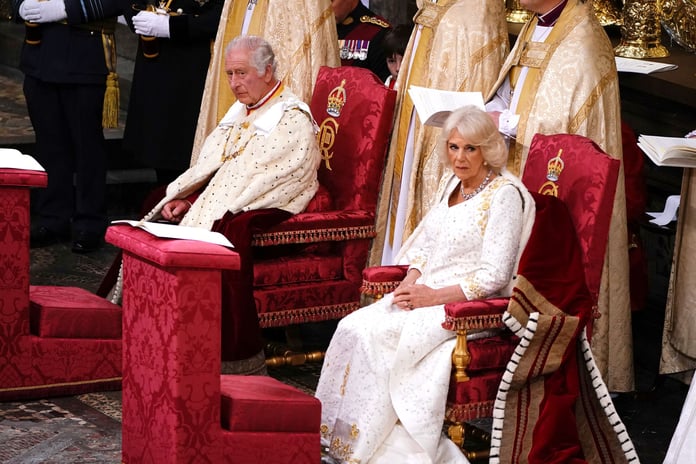 Charles III is officially crowned on the throne

