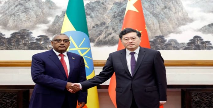 Chinese Foreign Minister Qin Kang held talks with the Foreign Minister of Ethiopia
