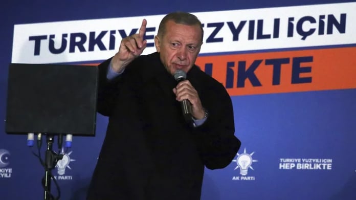 Erdogan lost victory in the first round of the Turkish presidential elections.  He got 49.35% of the vote


