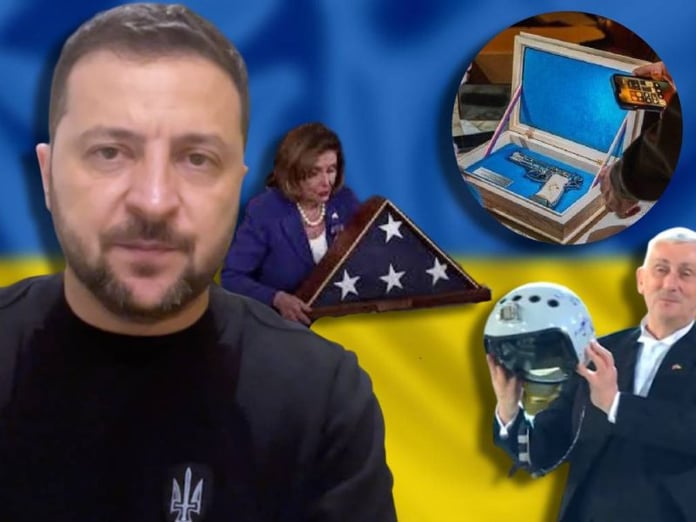 what gifts with a secret meaning were given to Zelensky

