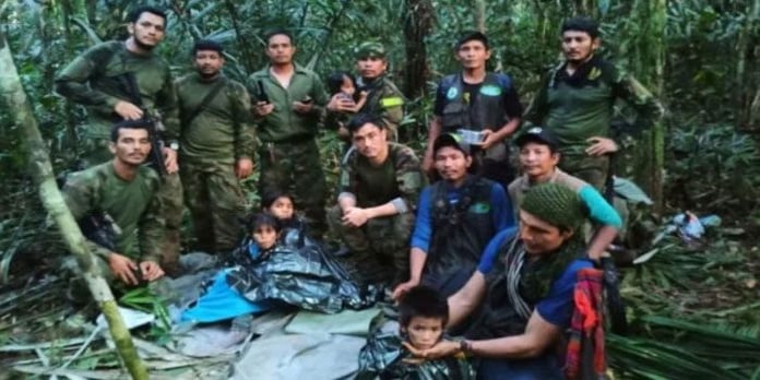 Columbia Plane Crash: 40 missing children found alive in Amazon forests 40 days after the accident
