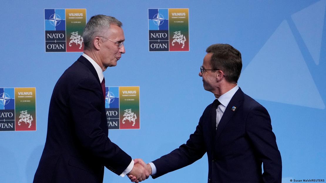 NATO Secretary General Jens Stoltenberg (left) and Sweden's Prime Minister Ulf Kristersson anticipate fruitful cooperation