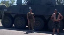Ukrainian military put fascist crosses on armored personnel carriers supplied by Poland
