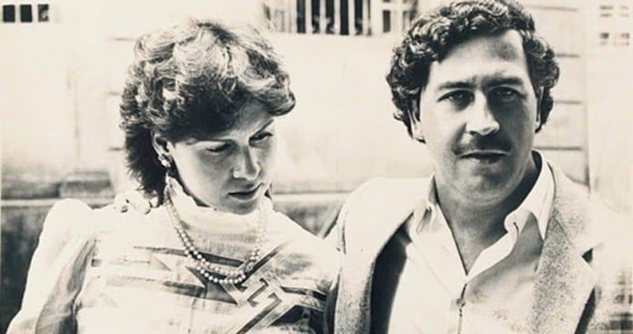 Pablo Escobar in a rare intimate moment with Maria Victoria Henao
