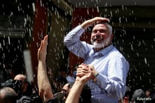 Hamas leader Haniyeh visits Lebanon Ain el Hilweh refugee camp
