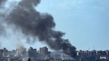 Gaza city during Israeli strikes on Hamas